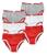 Calcinha Infantil Lupo Kit 6 Calcinha Lupo  Calcinha lupo infantil vermelho, Vermelho