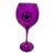 Cálice Vidro para Altar 20 cm 400 ml - Escolha a Cor Roxo com Pentagrama