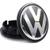Calota Miolo Centro Roda Volkswagen 65mm Jetta Amarok Preto