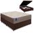 Cama Box Baú Casal Colchão de Espuma D33 Semi Ortopédico Extra Firme Orthotec Marrom 138x188x68cm Marrom