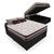 Cama Box Baú Casal + Colchão De Molas - Anjos - Classic Superlastic - 138x188x64cm Preto