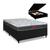 Cama Box Baú Casal Sintético + Colchão Castor Class One Face Molas Tecnopedic 138x188x67 Preto