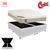 Cama Box Baú Queen Sintético + Colchão Castor Premium com Euro Pillow e Molas Tecnopedic System 158x198x72 Branco