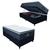 Cama Box Baú Solteiro Colchão Molas Ensacadas Pillow Top Maximus 88x188x69cm Cinza / Preto Gazin - Suporta até 120kg por Pessoa Preto