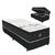 Cama Box Baú Solteiro Molas Ensacadas Miami 88x188x73cm Branco/Preto - Suporta até 120kg por pessoa Preto