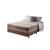 Cama Box Casal + Colchão Espuma D70/D28 2 Pillow Top Orleans 138x188x63cm Marrom