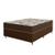 Cama Box Baú Casal Colchão Mola Bonnel Acolchões + Box Sintético 61x138x188 Marrom