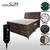 Cama Box Casal Magnético D33 Com Massageador e Controle + Cabeceira Completo Marrom Cabeceira Marrom