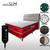 Cama Box Casal Magnético D33 Com Massageador e Controle + Cabeceira Completo Vermelho Cabeceira Bege