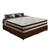 Cama Box Casal Queen 1,58m Colchão Molas Pocket 30cm Love Story 158x198x68cm Branco/Marrom