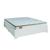 Cama Box Casal Queen Desmontável Com Colchão Molas Ensacadas Real 158x198x58cm Bege / Branco Inducol - Suporta até 130Kg Por Pessoa Branco Nature