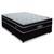 Cama Box Casal Sintético + Colchão Molas Ensacadas Superpocket Ortobom Elegant Ortopillow 138x188x69  Preto