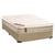 Cama Box Casal Suede + Colchão Premium Castor Tecnopedic Molas Bonnel Euro Pillow 138x188x70cm Bege