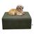 Cama Box Para Cachorro e Pet Quadrado Confortável com Pés c Veludo Light Cinza Light