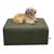 Cama Box Para Cachorro e Pet Quadrado Confortável Luna Matrix Suede Pena Marrom