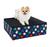 Cama Box Pet + Lençol Impermeável para Cachorros e Gatos Luxo AZUL