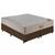 Cama Box Queen Bipartido Suede + Colchão Ortobom Airtech Molas Ensacadas 65x158x198 Marrom Marrom