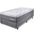 Cama Box Solteirão Colchão Smart Spring Mola Ensacada e Pillow Top de Espuma Viscoelástico 97x203x61cm  BF Colchões CINZA