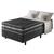 Cama Box Solteiro King Preto + Colchão Ortopédico Espuma D45 Extra Firme Brooklyn 96x203x62cm Preto