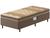 Cama Box Solteiro ProDormir 43x88x188cm Marrom e Bege