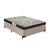 Cama Box Suede Casal + Colchão Casal Prime Semi Ortopédico 58x138x188 Bege