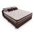 Cama box Viúva + Colchão de Mola Superlastic Viúva 22x188x128 Marron