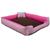 cama caminha cachorro grande cama retangular pet medio ou grande até 28kg  medidas externas 70x80cm lavável com ziper rosa bolinhas