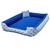 cama caminha cachorro grande cama retangular pet medio ou grande até 28kg  medidas externas 70x80cm lavável com ziper azul coroa