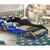 Cama Carro Formula 1 Solteiro 100 em Mdf J e A Moveis Azul