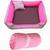 Cama de cachorro ou gato caminha lavavel para pet médios até 12kg  + coberta manta soft rosa com bolinhas