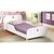 Cama de Solteiro Multimóveis 100% MDF para colchão 188cmx88cm Branca REF.2320 Branco Brilho