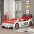 Cama Infantil Carro Fast Car Branco Branco/Vermelho