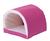  Cama Pet Para Cachorro Ou Gato Iglu Impermeável Sherpa Cores Pink