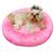 Cama Pet Redonda Grande 70cm X 70cm - Cama de Pelúcia para Cachorros e Gatos Rosa