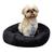 Cama Pet Redonda Grande 70cm X 70cm - Cama de Pelúcia para Cachorros e Gatos Preto