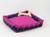 Cama Pet Simples Pop Grande Estampada Com Almofada Osso Varias Cores Pink