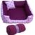 cama pra cachorro ou gato caminha pets médios até 12 kg caminha 60x60cm + mantinha vinho