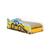 Cama Solteiro Carro Infantil para Menino Menina Quarto trator amarelo