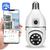 Câmera de Segurança Lâmpada Dupla Lente 2x 2MP Wifi IP Aplicativo Yoosee Câmera Segurança Lâmpada Dupla Lente Branca