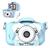 Câmera Infantil Digital Capa E Alça Fotos E Vídeos Azul