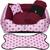 Caminha cama para cachorro kit 04 peças lavável tamanho gg COROA ROSA