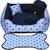 Caminha cama para cachorro kit 04 peças tamanho g lavável COROA AZUL