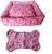 Caminha Casinha Pet Cama Cachorro Gato kit 3 Pçs Com Zíper 60x60 KIT QUADRADA ROSA