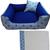 caminha para cachorro pequeno 50x50cm + tapete higiênico lavável kit pet azul coroa