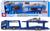 Caminhão Carreta Cegonha Volvo FH16 c/ Carro - Haulers Multicar Carrier - Street Fire - 1/43 - Bburago Caminhão azul, Porsche 991 gt2 rs