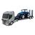 Caminhão Iveco Hi-Way Plataforma C/ Trator New Holland T8 - Usual Brinquedos Cinza