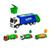 Caminhão Iveco Miniatura de Brinquedo Coletor de Lixo Branco, Azul