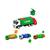 Caminhão Iveco Miniatura de Brinquedo Coletor de Lixo Branco, Verde