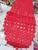 Caminho de mesa croche extra 2,80 metros  vermelho