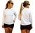 Camisa Adulto Feminina Com Proteção Solar Uv 50+ Várias Cores Branco